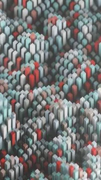 Simplified blockchain depicted through stylized geometric shapes, offering a  Stock Illustration