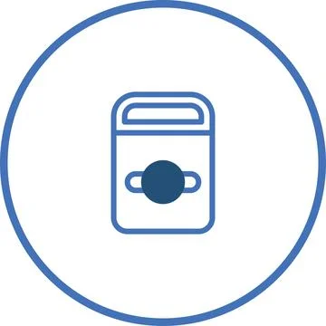 Simplified blue icon of a smart parcel locker for secure package deliveries Stock Illustration