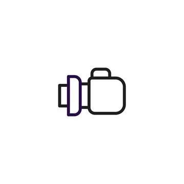Simplified Camera Design Icon Depicting Photography Equipment and Artistic .. Stock Illustration