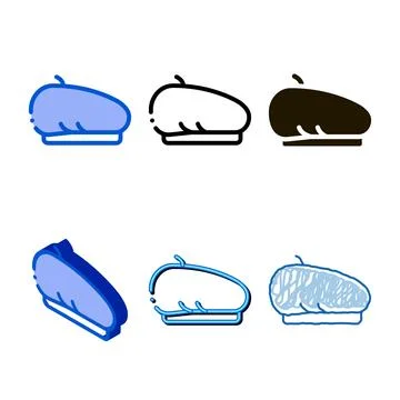 Simplified cap headdress icon vector outline Stockillustratie