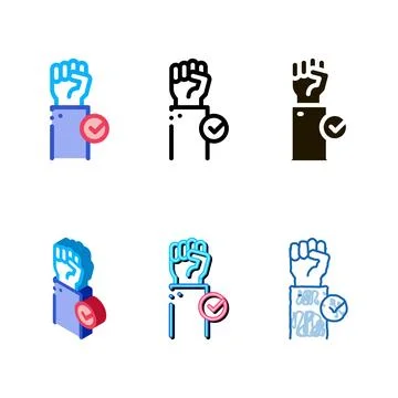 Simplified cast vote icon vector outline Stock Illustration