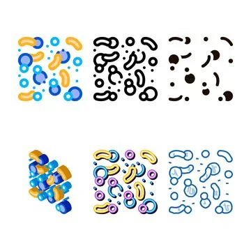 Simplified chemical microscope microorganisms vector icon Illustrazione stock