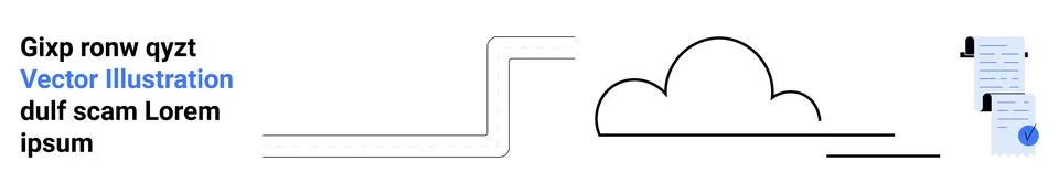 Simplified Cloud and Messaging Elements for Diverse Digital Application Needs Stock Illustration