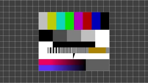 Simplified Color Bars with Signal Interference and Noise - 4K Stock Footage 299305729