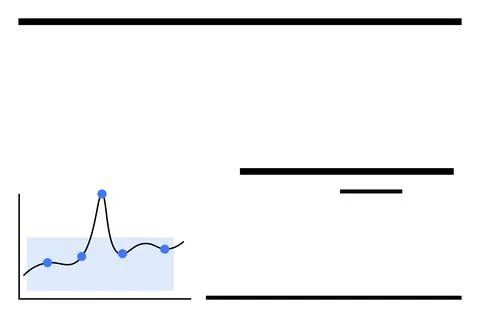 Simplified Data Analytics with Graph Elements and Minimalist Design Stock Illustration