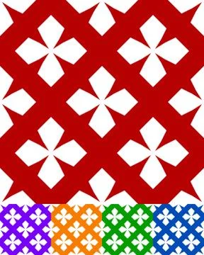 Simplified design of a classic folk textile, embroidery, carpet pattern - 스톡 일러스트