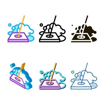 Simplified drain cleaning icon vector outline Stock Illustration