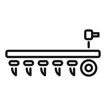 Simplified drip irrigation system icon Stock Illustration