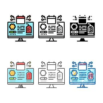 Simplified early adopter tech enthusiast color icon vector イラスト素材