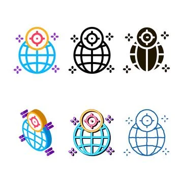 Simplified excursion destination icon vector outline Stock Illustration