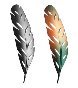 Simplified Feathers Illustrazione stock