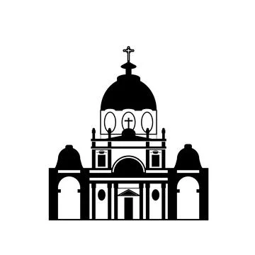 Simplified illustration of a church in vector format Stock Illustration