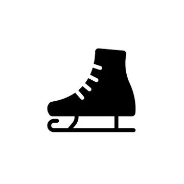 Simplified illustration of an ice skate to be used as a symbol or sign Stock Illustration