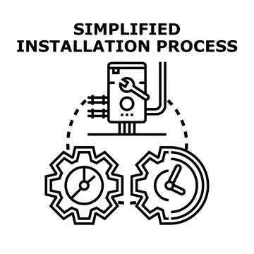 Simplified installation process optimizing time and efficiency 스톡 일러스트