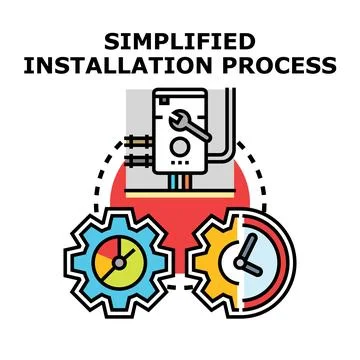 Simplified installation process optimizing time and efficiency Stock Illustration
