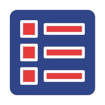 Simplified Interface Representation, Task List Application Display Icon Symbo 스톡 일러스트