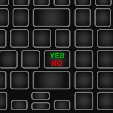 Simplified keyboard with one word only . Black laptop keyboard with a butto.. Stock Illustration