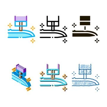 Simplified knife sharpening icon vector outline Stock Illustration