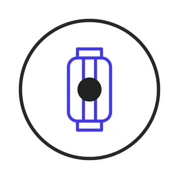Simplified lantern representation with modern design elements encircled by .. イラスト素材
