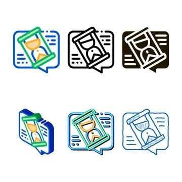 Simplified lengthy negotiations icon vector outline イラスト素材