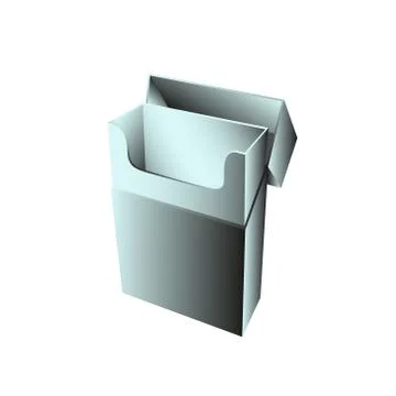Simplified Mock-up opened pack of cigarettes. Dark, bluish tones Illustrazione stock