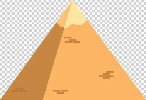Simplified rendering of a sandy Egyptian pyramid with staggered brick patte.. Stock Illustration