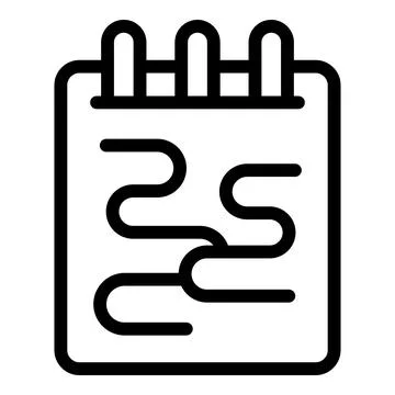 Simplified river path vector icon イラスト素材
