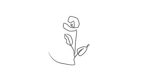 Simplified rose Stock Illustration