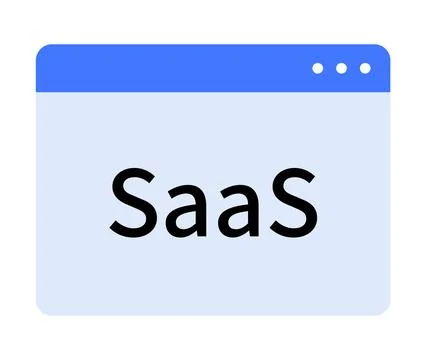 Simplified SaaS Application Interface Window with Minimalistic Design Stock Illustration