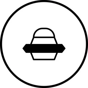 Simplified ufo icon design, representing extraterrestrial, space exploratio.. Stock Illustration