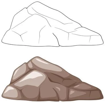 Simplified Vector Illustration of Rocks Stock Illustration
