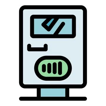 Simplified vending machine icon with modern design 스톡 일러스트