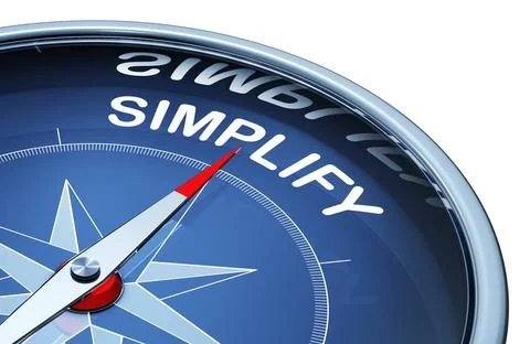 Simplify 3D rendering of a compass with a simplify icon Copyright: xZoonar... Stock Photos