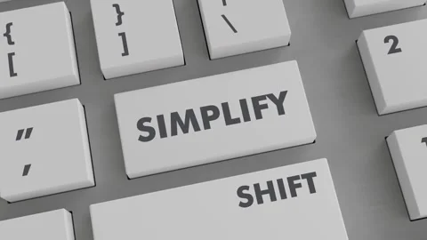 SIMPLIFY BUTTON PRESSING ON KEYBOARD Stock Footage 256879407