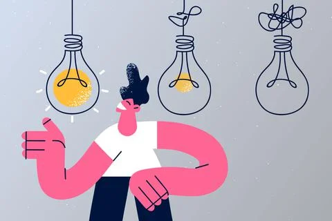 Simplify complex and clear idea concept Stock Illustration