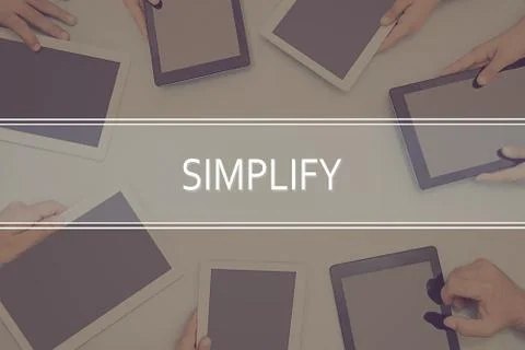 SIMPLIFY CONCEPT Business Concept. Stock Photos