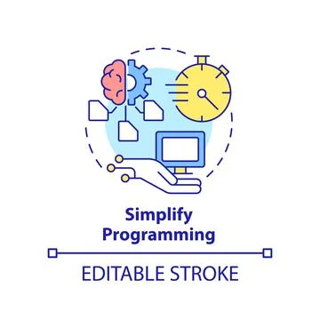 Simplify programming concept icon イラスト素材