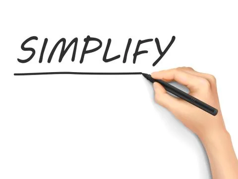 Simplify word written by hand Stock Illustration