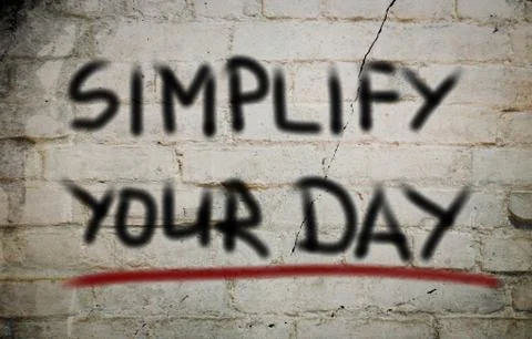 Simplify your day concept 스톡 일러스트
