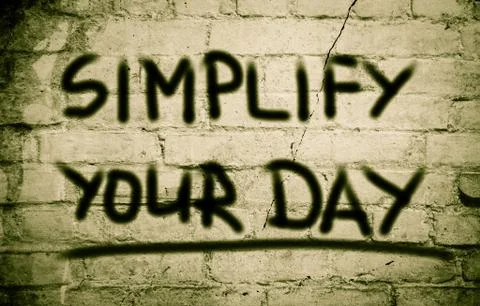 Simplify your day concept 스톡 일러스트