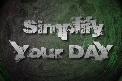 Simplify your day concept Stockillustratie