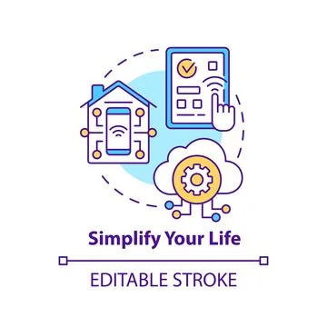 Simplify your life concept icon Illustrazione stock