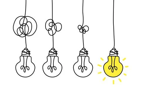 Simplifying the complex, confusion clarity or path vector idea concept with Stock Illustration