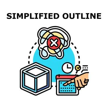 Simplifying complicated process outline for efficient planning Stock Illustration