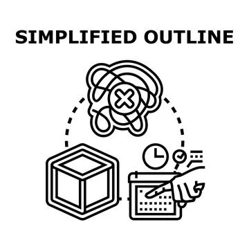 Simplifying complicated process outline for efficient planning Stock Illustration