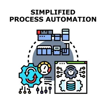 Simplifying process automation for business efficiency optimization Stock Illustration