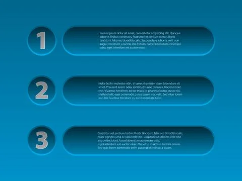 Simplistic 3d infographic design in blue Stock Illustration