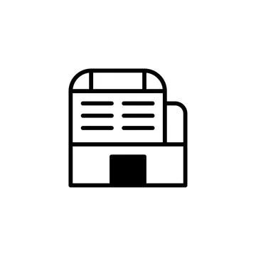 Simplistic architectural design presenting an establishment with clean line.. Stock Illustration