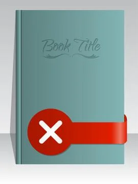 Simplistic book cover design with cross mark Stock Illustration