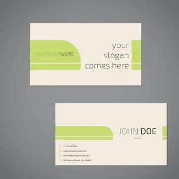Simplistic business card design with slogan Stock Illustration